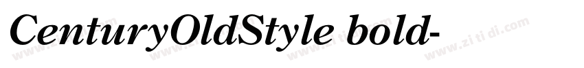 CenturyOldStyle bold字体转换